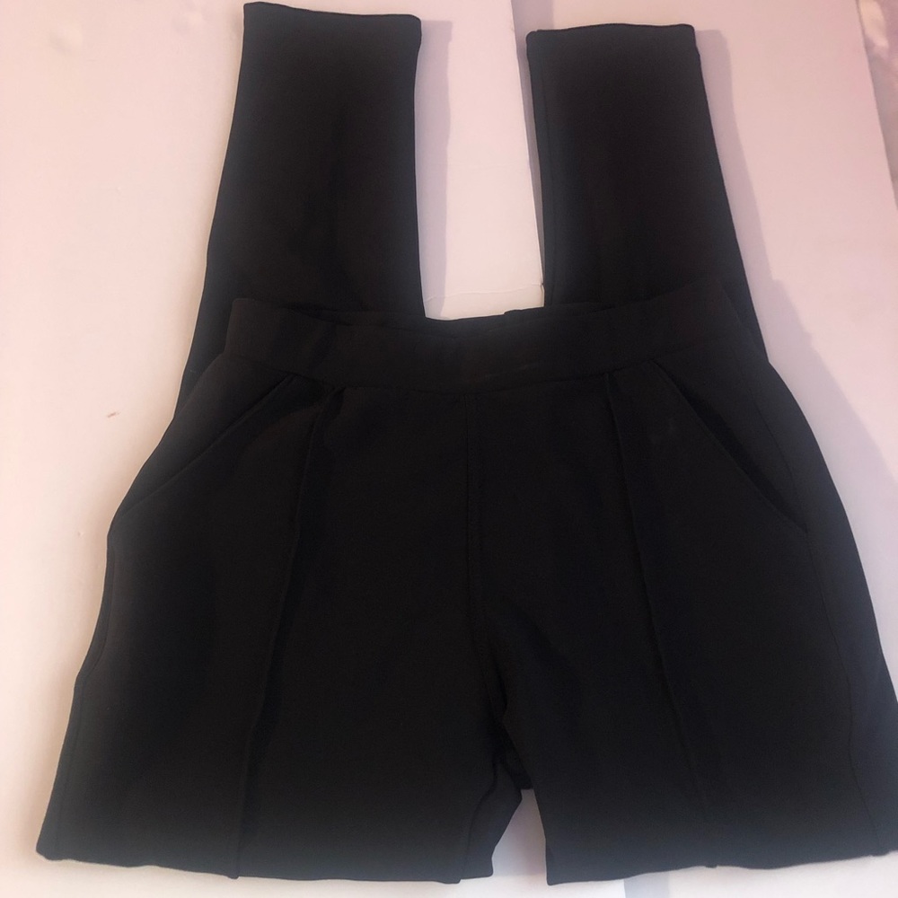 INDERO, Black Business Leggins W/back faux pockets, front side pockets Fit L/XL - Picture 14 of 16